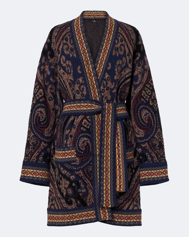 Etro Caftano in misto lana jacquard Multicolore