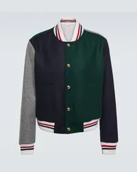 Thom Browne Giacca varsity in lana vergine Verde