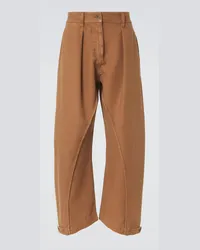 J.W.Anderson Pantaloni Twisted Seam in cotone Marrone