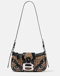 Balenciaga Borsa Essex Small in jacquard Beige