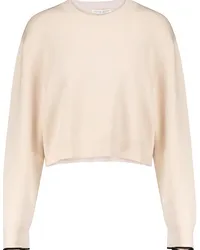 Live The Process Pullover cropped Nova in maglia stretch Bianco