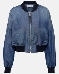 Loewe Bomber di jeans Blu