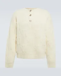 Nanushka Pullover in lana con monogramma Beige