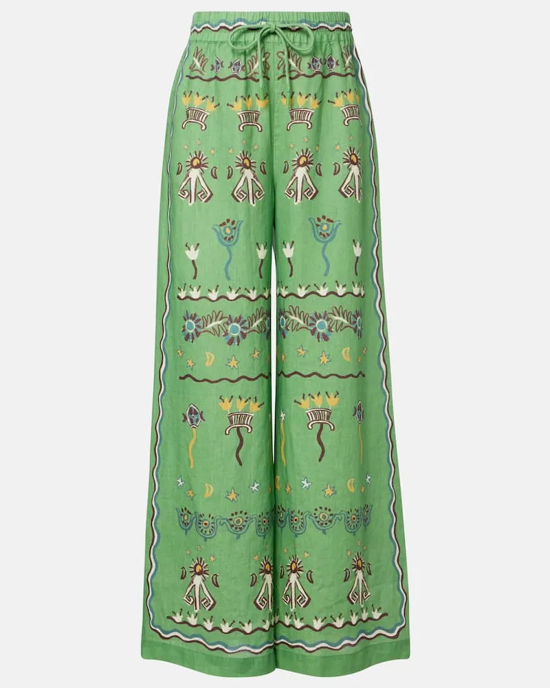 ALEMAIS AlÃ©mais Pantaloni Sun Dancer in lino Verde