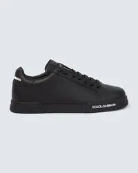 Dolce & Gabbana Sneakers in pelle con logo Nero