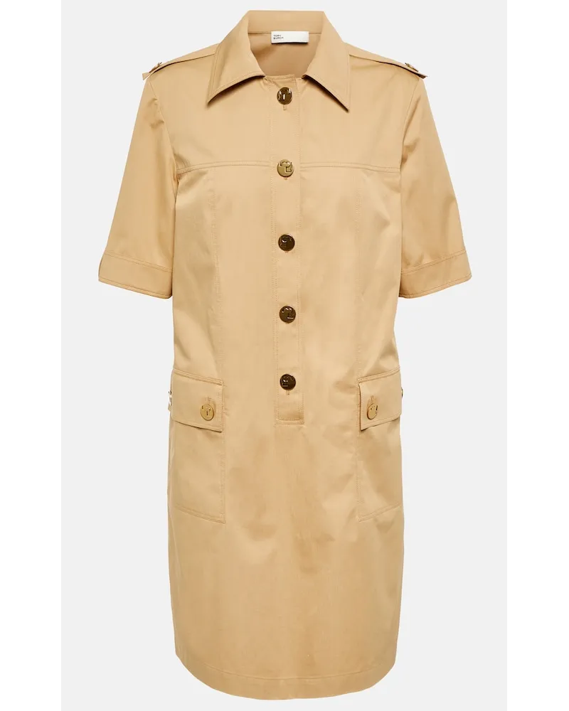 Tory Burch Abito chemisier in cotone Beige