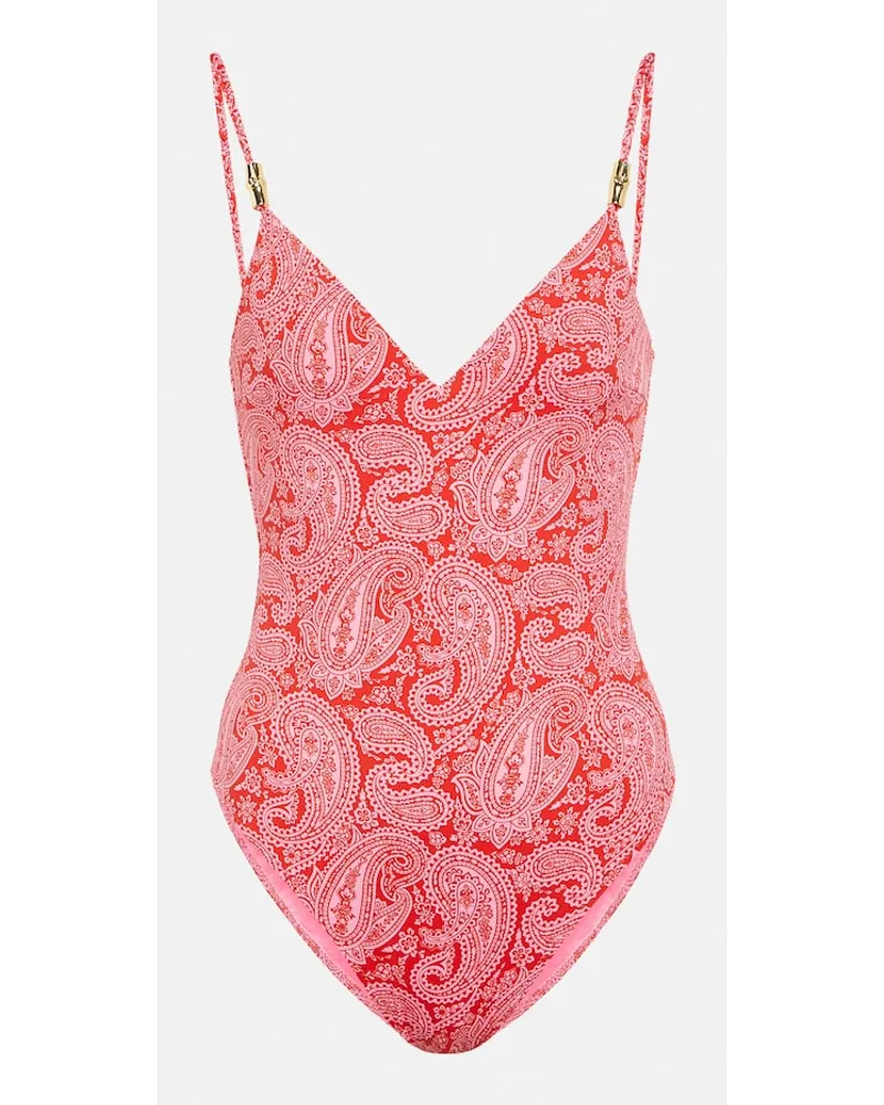 Heidi Klein Costume intero Tangier con stampa Rosa