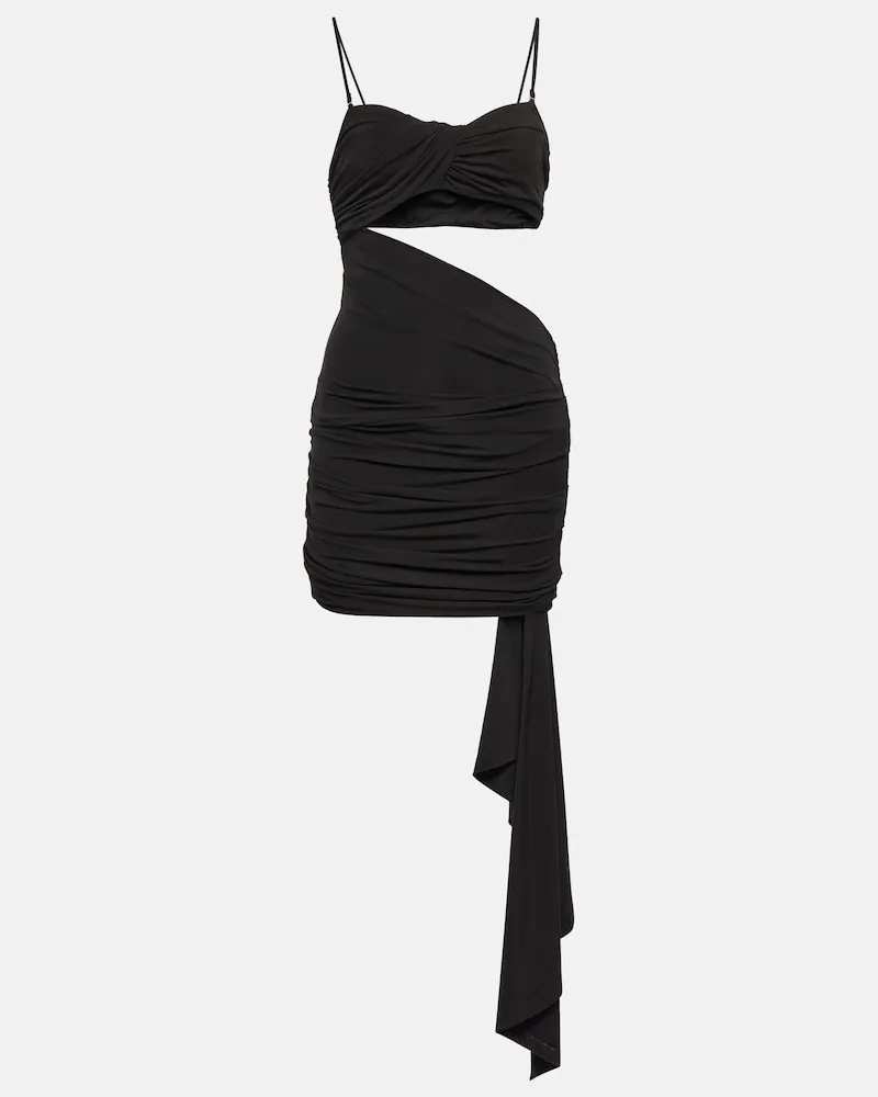 OFF-WHITE Miniabito in crÃªpe con cut-out Nero