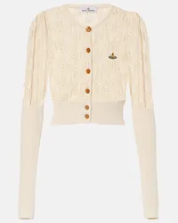 Vivienne Westwood Cardigan Samantha in cotone e cashmere Bianco