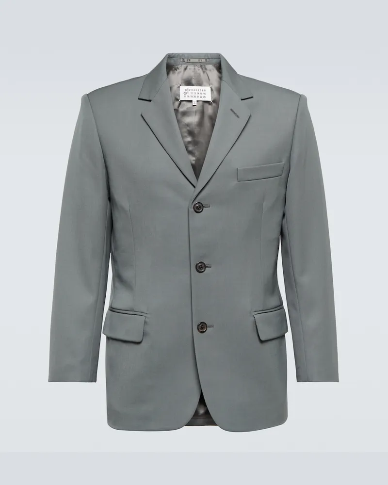 Maison Margiela Blazer monopetto in lana Verde