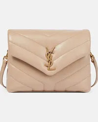 Saint Laurent Borsa a spalla Loulou Toy in pelle Beige