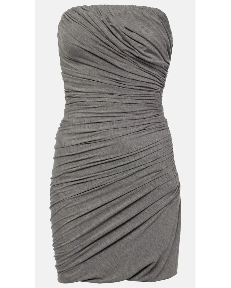 ATTICO Abito corto in jersey Grigio