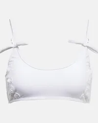 Giambattista Valli Top bikini in pizzo con stampa Bianco