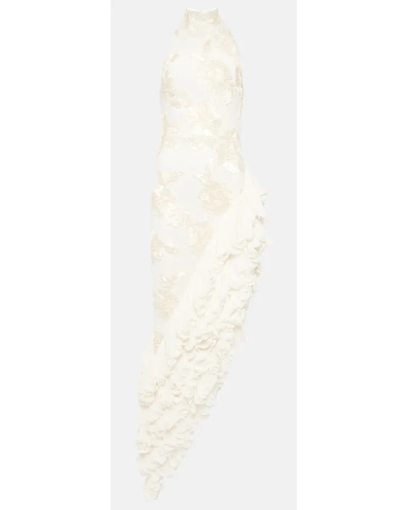 ROTATE Birger Christensen Bridal - Abito lungo asimmetrico Bianco