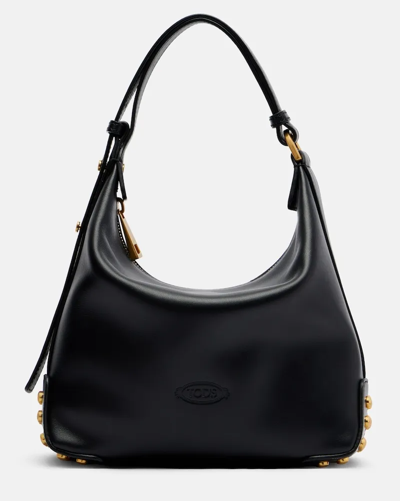 TOD'S Borsa a spalla Metal Dots Mini in pelle Nero
