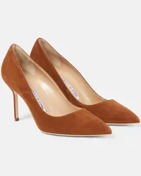 Manolo Blahnik Pumps BB 90 in suede Marrone