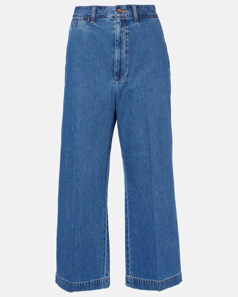 Ralph Lauren Jeans a gamba larga cropped Blu