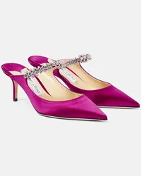 Jimmy Choo Mules Bing 65 in raso Viola