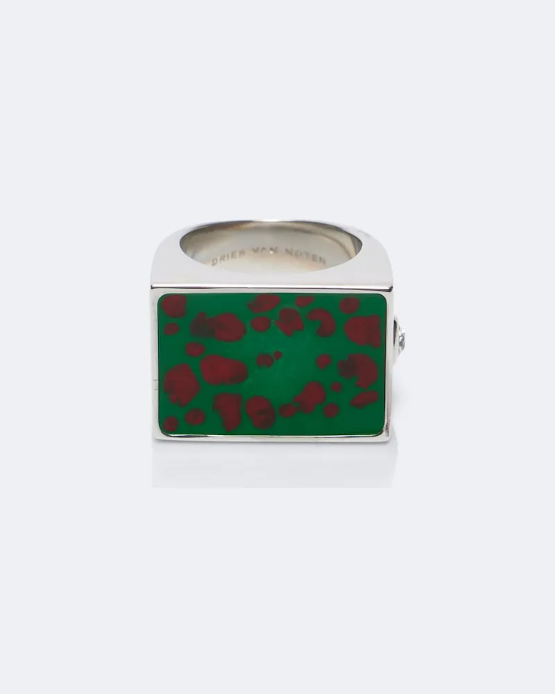 Dries van Noten Anello con smalto Argento
