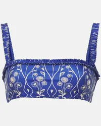 AGUA BENDITA Top bikini Olmo con stampa Blu