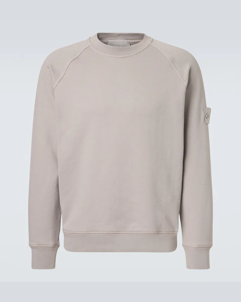 Stone Island Felpa Compass in jersey di cotone Grigio