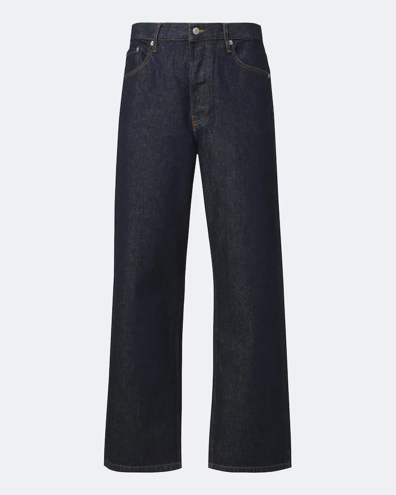 Dries van Noten Jeans a gamba larga Blu