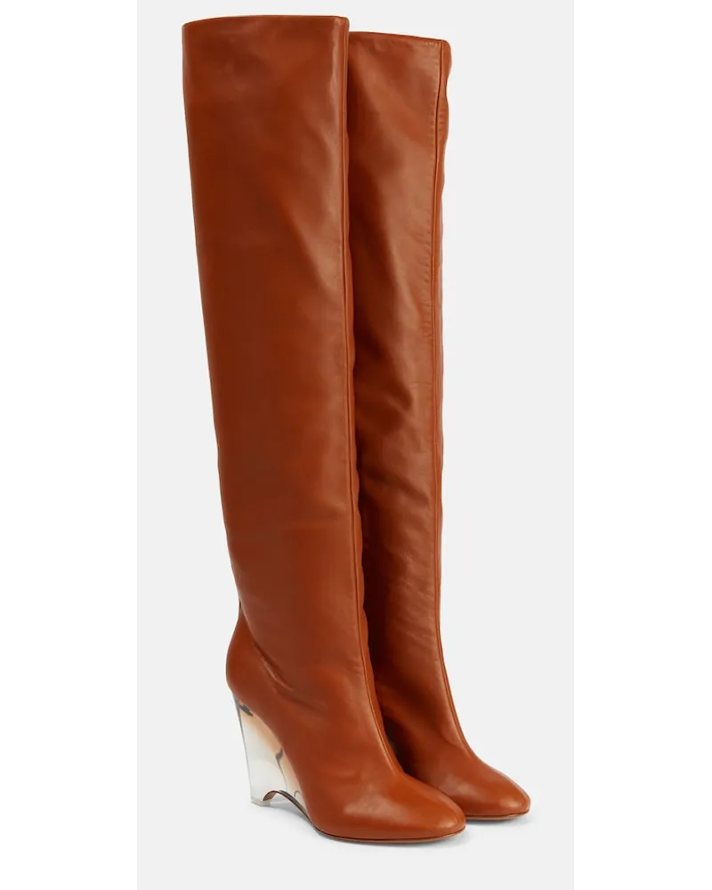 Alaïa AlaÃ¯a Stivali in pelle Marrone
