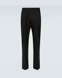 Maison Margiela Pantaloni regular Four Stitches in lana Nero