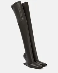 Rick Owens Stivali cuissardes Cantilever Nero