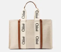 Chloé Shopper Woody Large in canvas