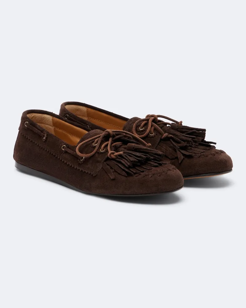 Isabel Marant Mocassini Fersi in suede Marrone