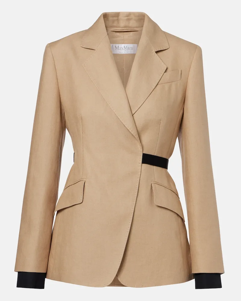 Max Mara Blazer Fionda in lino Beige
