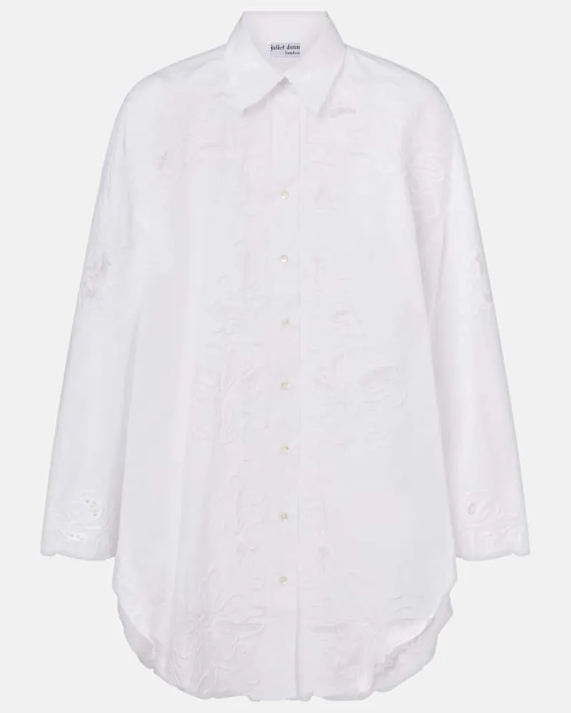 Juliet Dunn Camicia in popeline di cotone Bianco