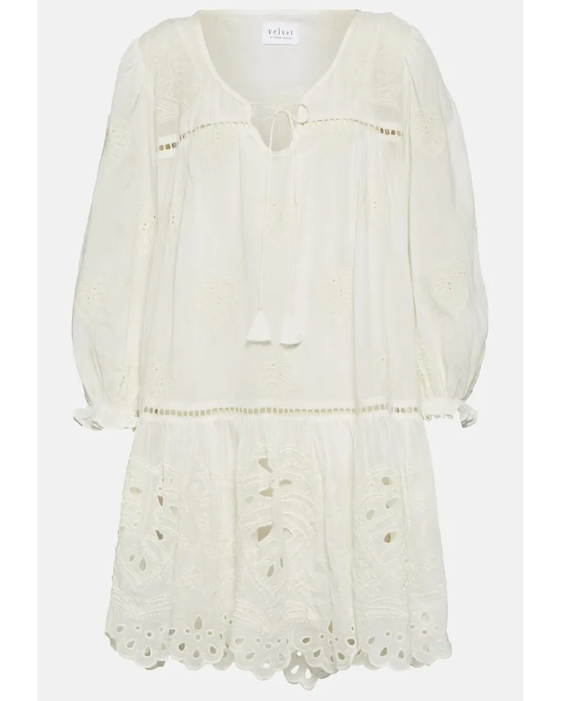 Velvet Miniabito Renee in cotone Bianco