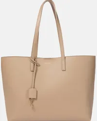 Saint Laurent Shopper E/W in pelle Beige