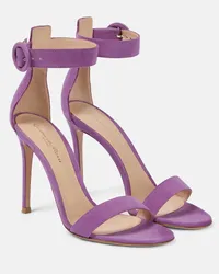 Gianvito Rossi Sandali Portofino 105 in suede Viola