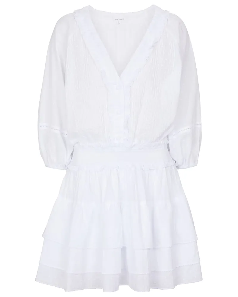 Poupette St Barth Miniabito Ariel in cotone Bianco