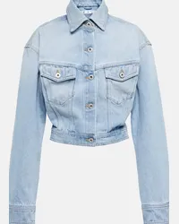 OFF-WHITE Giacca di jeans cropped Toybox Blu