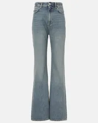 Balenciaga Jeans flared a vita media Blu