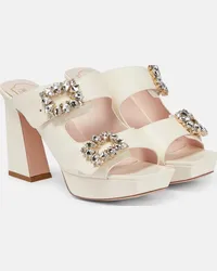 Roger Vivier Sandali in pelle con decorazione Beige