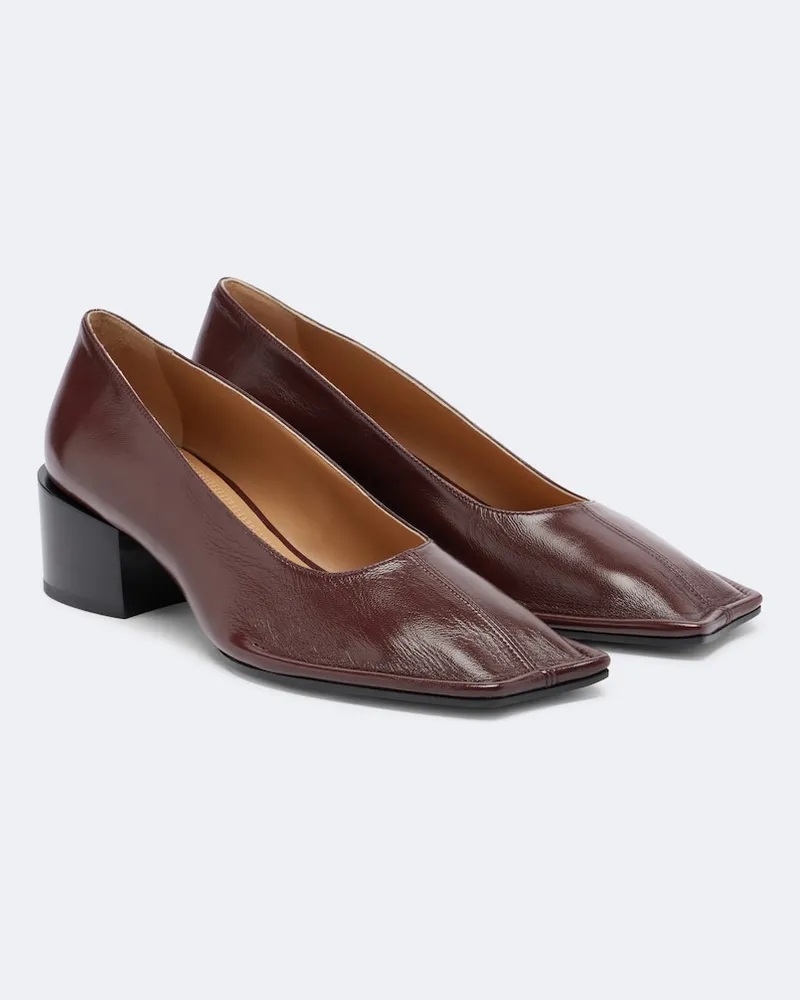 Maison Margiela Pumps in pelle Piped Borgogna