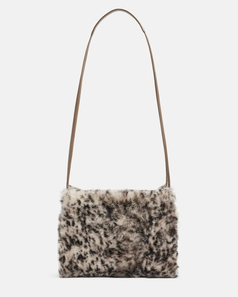 Brunello Cucinelli Borsa a spalla Mellow Small in shearling Beige