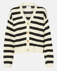 Velvet Cardigan Elodie in cotone e cashmere Bianco