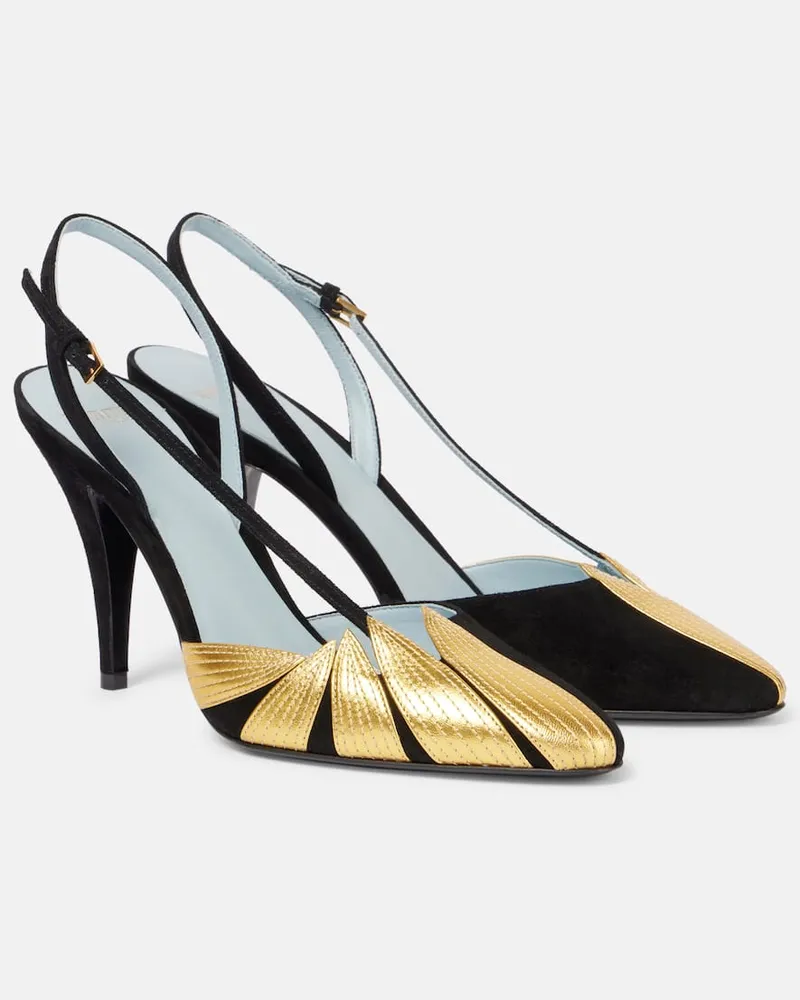 Valentino Garavani Pumps Foliefoliage 90 in suede Nero