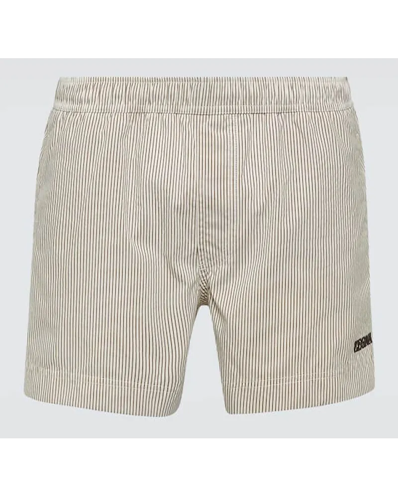 Ermenegildo Zegna Costume da bagno a righe Bianco