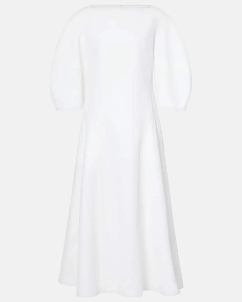 Jil Sander Abito midi in lino Bianco