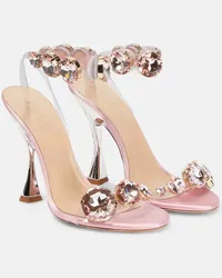 Giambattista Valli Sandali Diamond Clash in PVC e cristalli Rosa