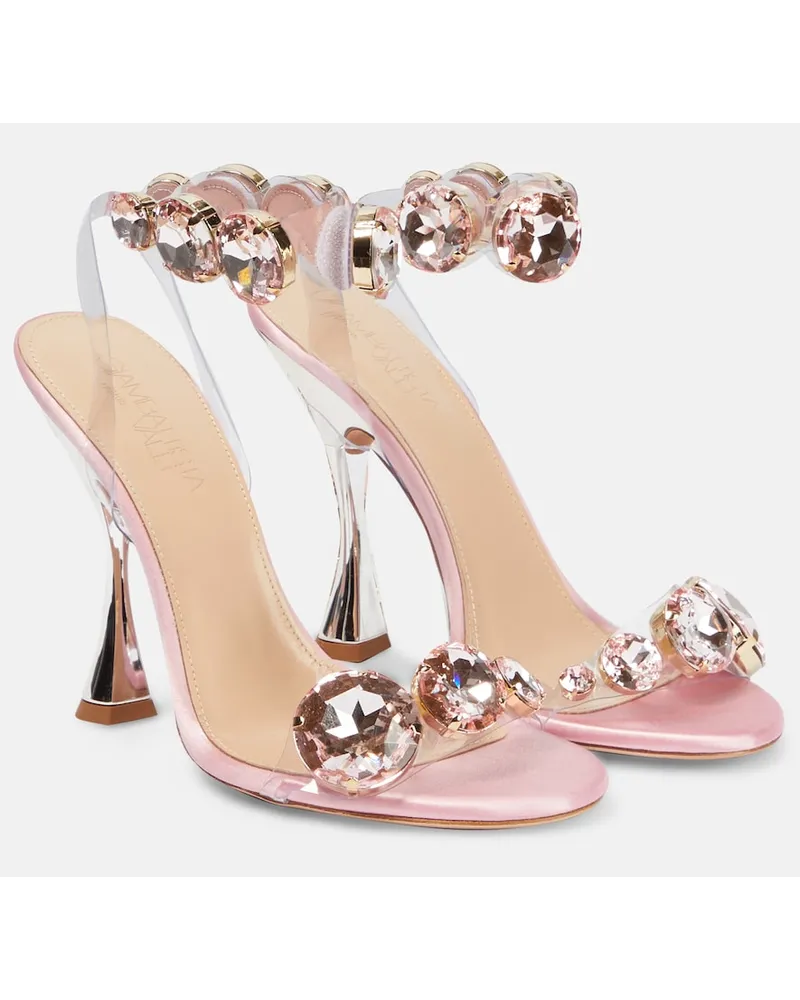 Giambattista Valli Sandali Diamond Clash in PVC e cristalli Rosa