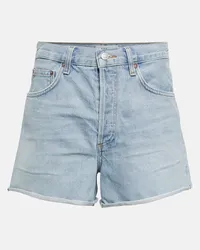 AGOLDE Shorts di jeans Dee a vita alta Blu