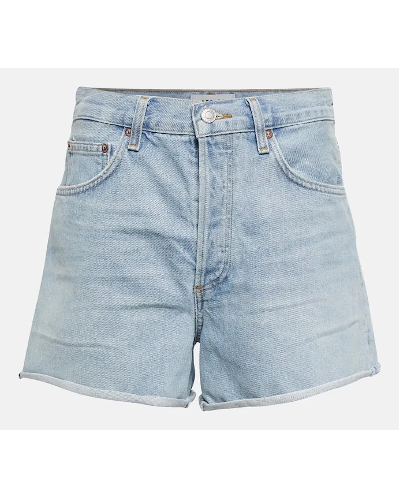 AGOLDE Shorts di jeans Dee a vita alta Blu